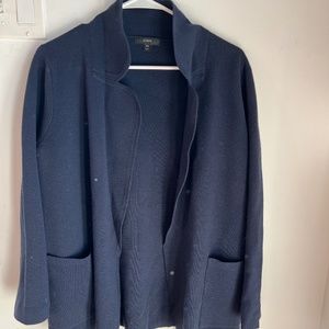 J Crew Navy Sweater Blazer Size XS